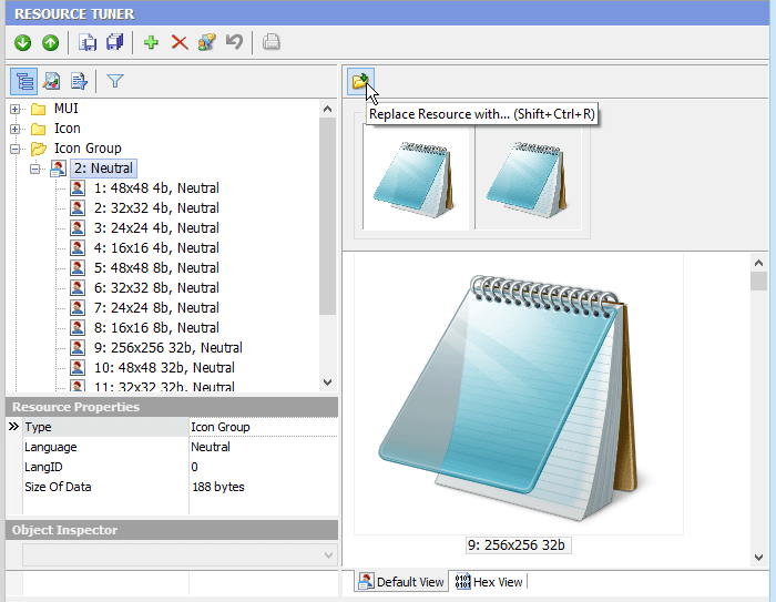 Замена группы икон в exe файле с помощью редактора ресурсов