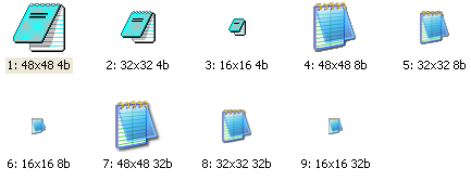 Группа икон Notepad Группа икон из Notepad