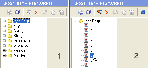 Откройте EXE файл в Resource Tuner